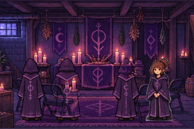 Cult Idle durante uma cerimônia noturna